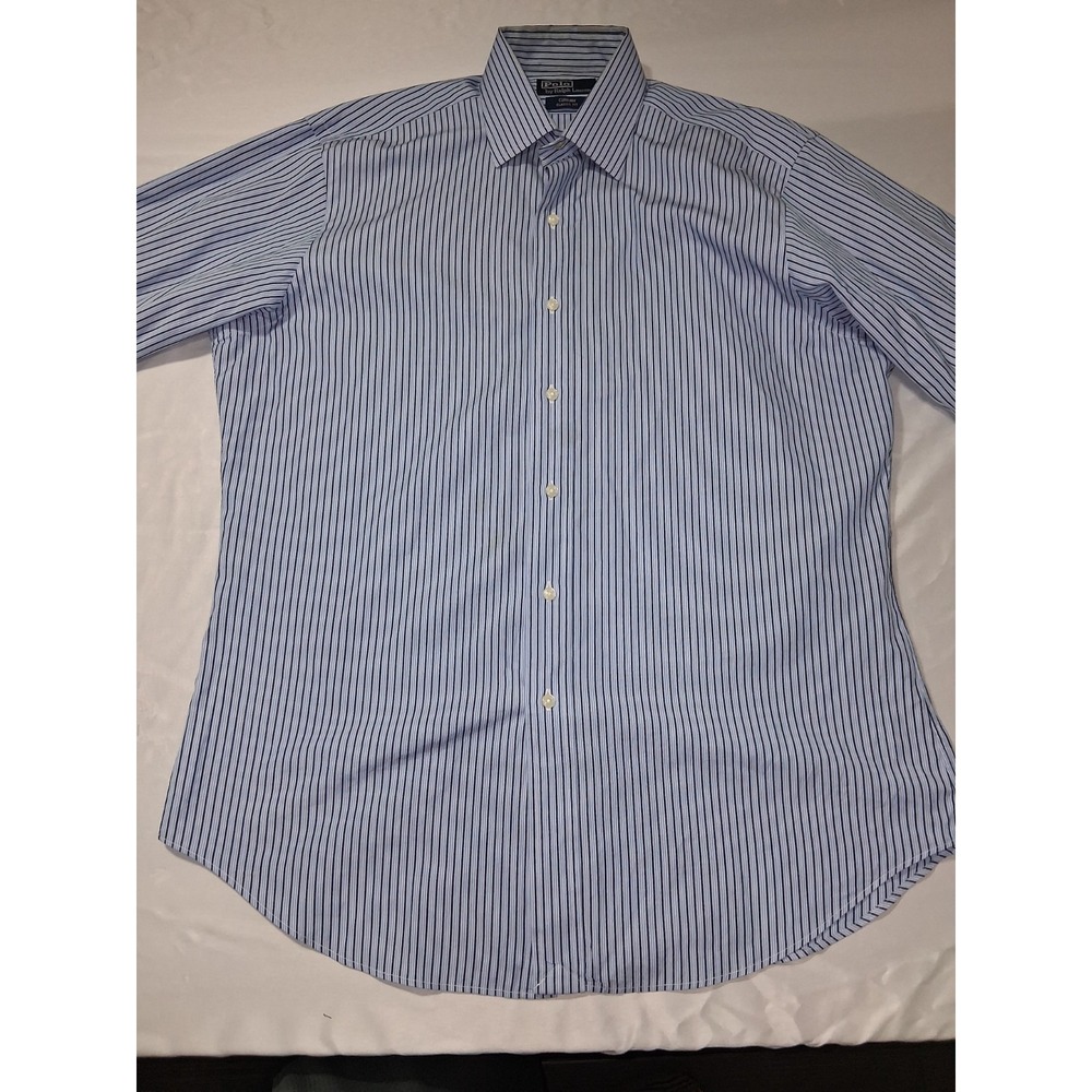 Polo Ralph Lauren Mens Button-Up Shirt Size 16-34 Blue Stripe Curham Classic Fit
